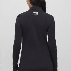 Hugo Boss Lia Signature Stripe Trningsbluse Sort