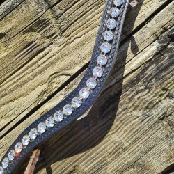 OS Pandebnd XL 8mm Sort/Crystal - Fl