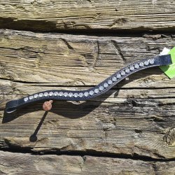 OS Pandebnd XL 8mm Sort/Crystal - Fl