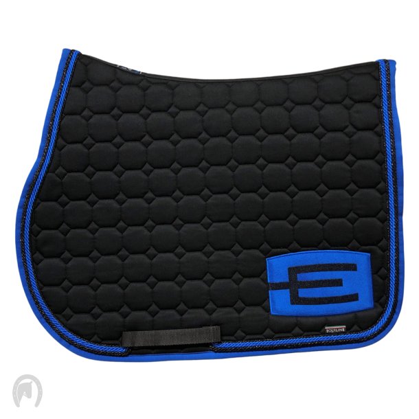 Equiline Octagon Underlag E-Logo Sort/Royal Blue