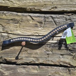 OS Pandebnd XL 8mm Sort/Goldenshadow - Fl