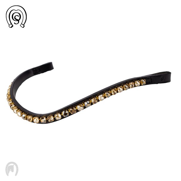 OS Pandebnd Rivoli XS 8mm Bronze Shade-Golden-It. Col. Topaz Sort - Feelgood