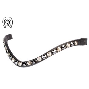 OS Pandeb�nd Symphony Rivoli 10mm Silver Shade/Jet Hematite/Sort L�der