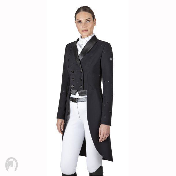 Equiline kjole Grineg sort m.sten