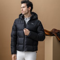 Alessandro Albanese Monogram Puffer Jakke Herre Sort 