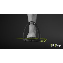 Tech Stirrups Venice Flat Evo Slv/Sort 12cm