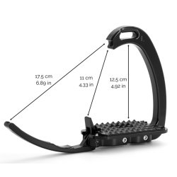 Tech Stirrups Venice Dressage Plus Shock absorbing Black