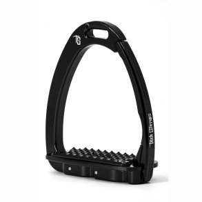 Tech Stirrups Venice Dressage Sloped Sort/Sort 12cm