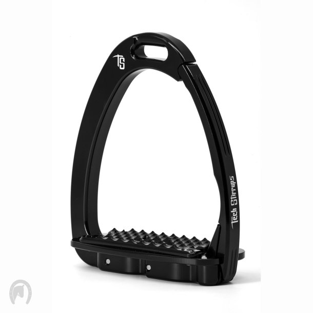 Tech Stirrups Venice Dressage Sloped Sort/Sort 12cm