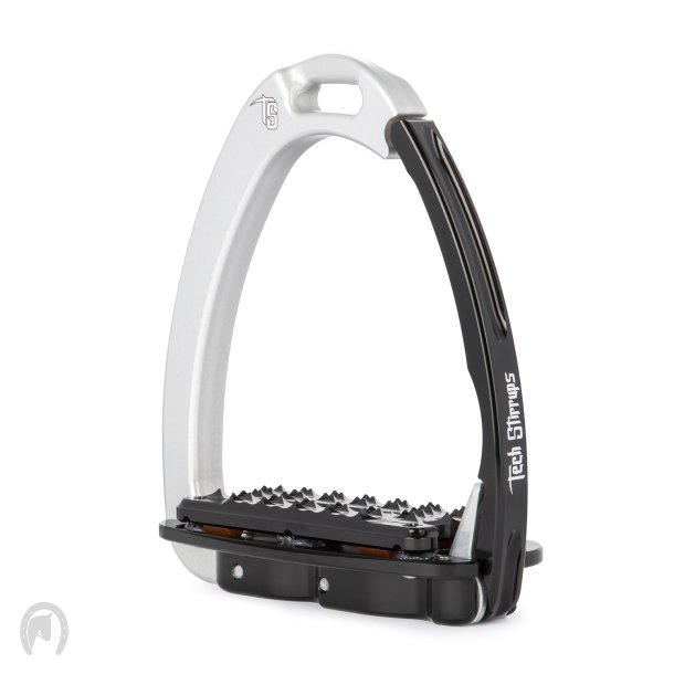 Tech Stirrups Venice Plus Evo S�lv/Sort Schock absorbing 5� 12cm