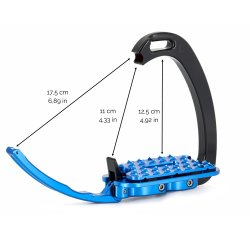 Tech Stirrups Venice Plus Evo S�lv/Sort Schock absorbing 5� 12cm