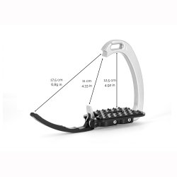 Tech Stirrups Venice Flat Evo Slv/Sort 12cm