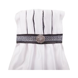 Anky Plastron Crown Hvid m/Crystal sten