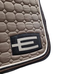 Equiline Octagon Underlag E-Logo Cappuccino/glitter black/cream
