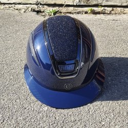 Covalliero Elite Polo Ridehjelm Navy - Glossy