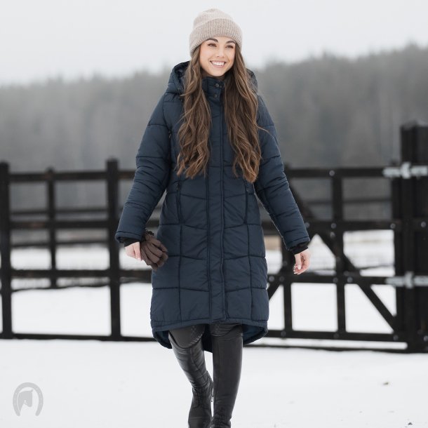 Horse Life Bonita Lang Vinterjakke Navy