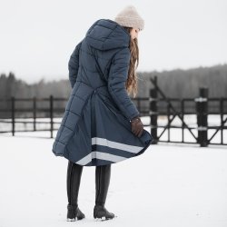 Horse Life Bonita Lang Vinterjakke Navy