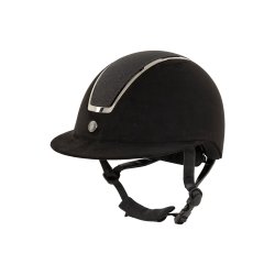 BR Omega Microfiber Glitter Ridehjelm Sort