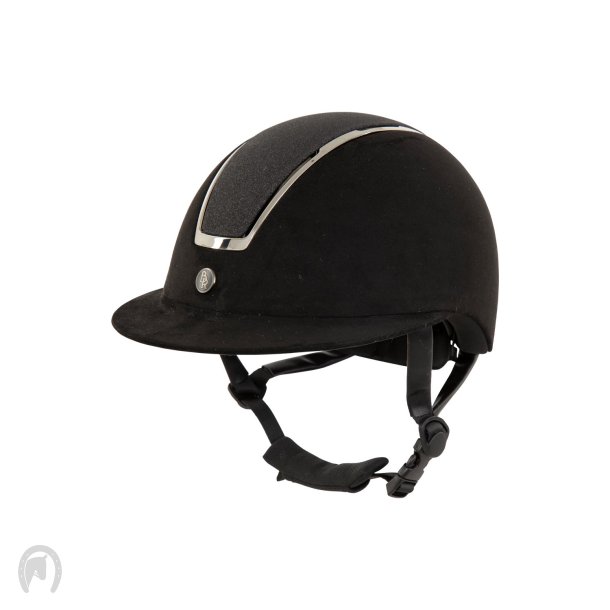 BR Omega Microfiber Glitter Ridehjelm Sort