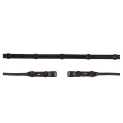 BR Lder/Gummi Rundsyet tjle m/ stopper Sort