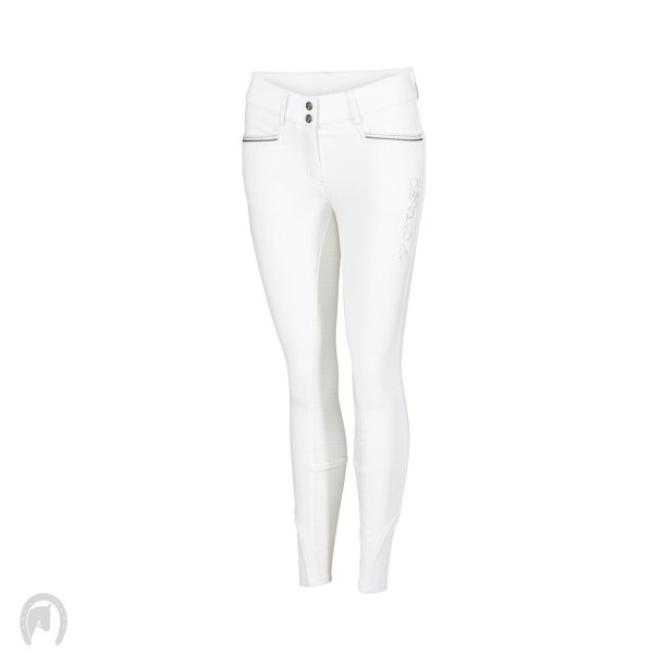 Catago Olivia Softshell Vinterridebukser Fullgrip Hvid
