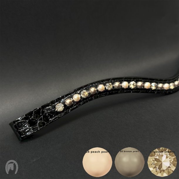 OS Pandebnd Tiffany XL 8mm Golden Shadow - Bronze Pearl - Peach Pearl Croco Lak