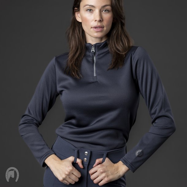 Equipage Scarlet Half-zip Langrmet Ridebluse Navy