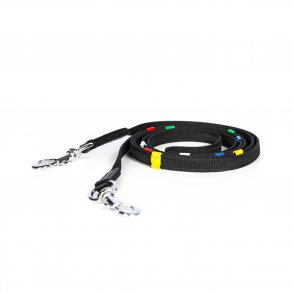 Eques Anti-Slip Tjler m/farvede stopper Karabinhager Sort