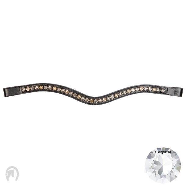 OS Pandebnd XL 8mm Sort/Crystal - Fl