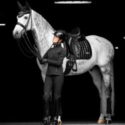 LeMieux Loire Satin Dressage Square Underlag Sort