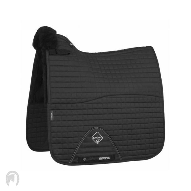 Lemieux Merino+ Dressage Square Half Lined Underlag Sort