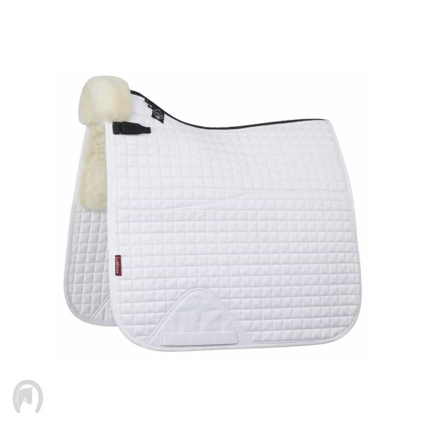 Lemieux Merino+ Dressage Square Half Lined Underlag Hvid
