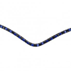 Montar Pandebnd FAIR Navy crystal curved 1r sort