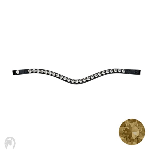 OS Pandebnd Rivoli 10mm Light Topaz Sort str 0 (Pony)