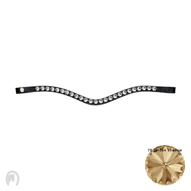 OS Pandebnd Rivoli XL 10mm Sort/Golden Shadow - Feelgood