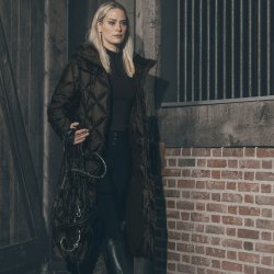 Pikeur AW26/27 Quiltdiamond Lang Vinterjakke Chocolate Brown