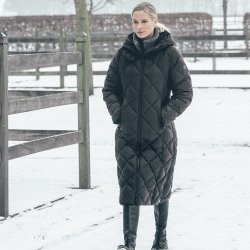 Pikeur AW26/27 Quiltdiamond Lang Vinterjakke Chocolate Brown