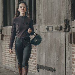 Pikeur Linnett GripTec Fuldgrip Vinterridebukser Chocolate Brown