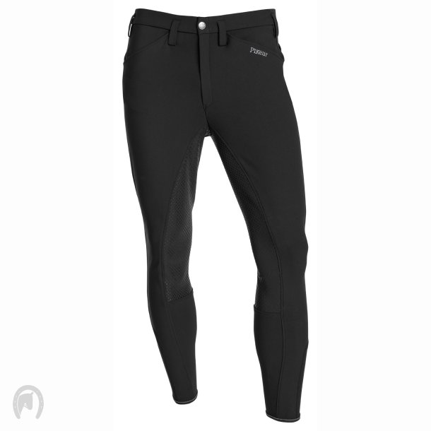 Pikeur Rossini Softshell Vinter Herre Ridebukser Fuldgrip Sort