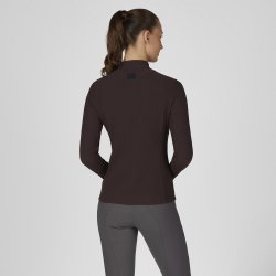 Pikeur AW26/27 Zip Rip Lang�rmet T-Shirt Chocolate Brown