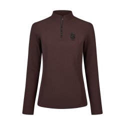 Pikeur AW26/27 Zip Rip Lang�rmet T-Shirt Chocolate Brown