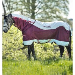 Rambo Summer series turnout Grey/Burgundy