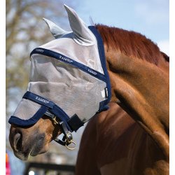 Rambo Flymask Plus Silver/Navy