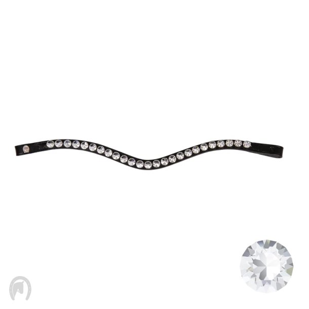 OS Pandebnd Rivoli XL 12mm Crystal Sort str 1 (Cob) - Rundsyet