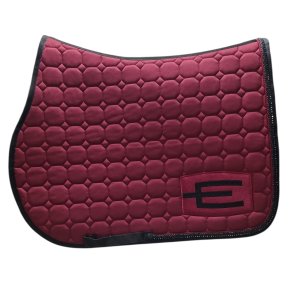 Equiline Octagon Underlag E-Logo Burgundy/glitter black