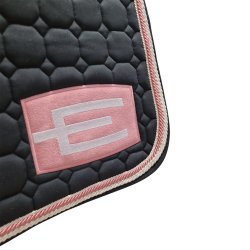 Equiline Octagon Underlag E-Logo Sort/old rose/white