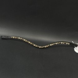 OS Pandebnd Rivoli XS 8mm Bronze Shade-Golden-It. Col. Topaz Sort - Feelgood