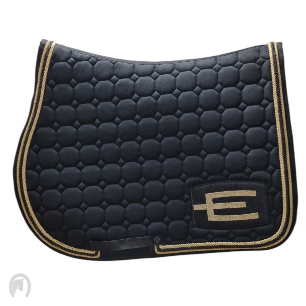 Equiline Octagon Underlag E-Logo Sort/Guld