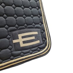 Equiline Octagon Underlag E-Logo Sort/Guld
