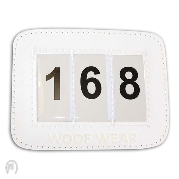 Woof Wear Stvne nummer 3-cifre m. Velcro Hvid